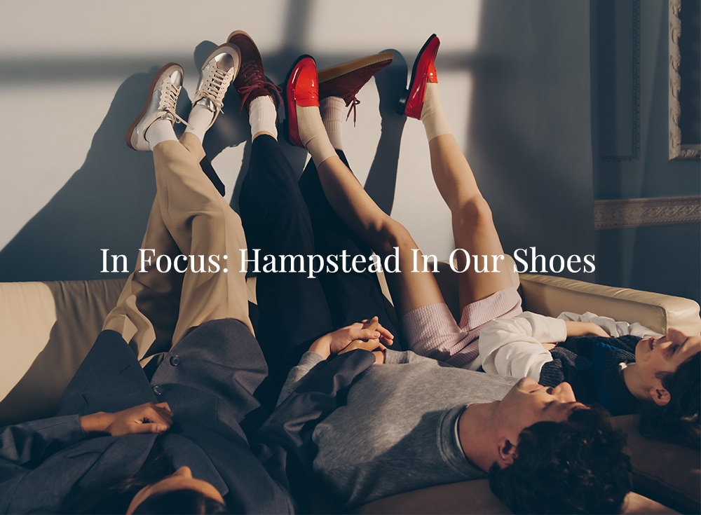 R&B background with the blog title: In Focus: Hampstead in our shoes